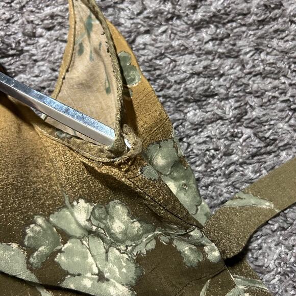 Vintage Nina Piccalino Dress Rayon 80s 90s Size 6 Floral Print Made in USA - Picture 4 of 7